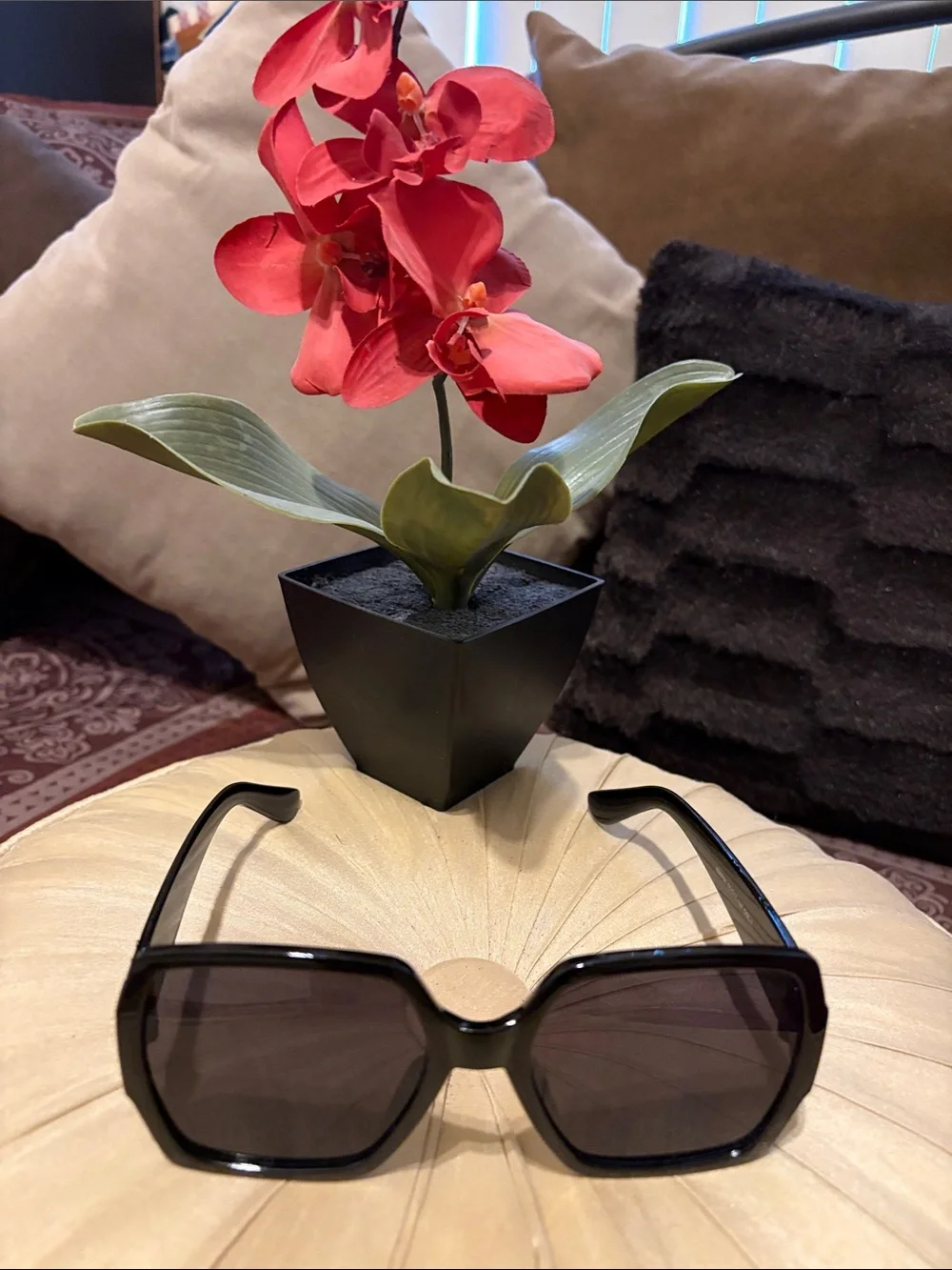 NWT Black with signature Logo Sunglasses with black pouch